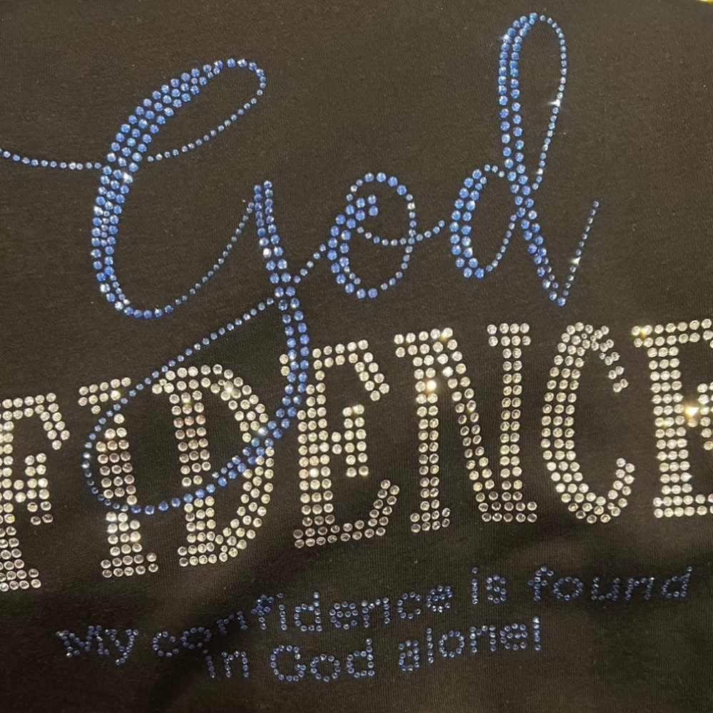 GODFIDENCE Rhinestone Crewneck Sweatshirt